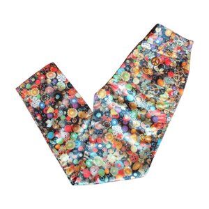 90s Moschino Rare Button Print High Waisted Pants
